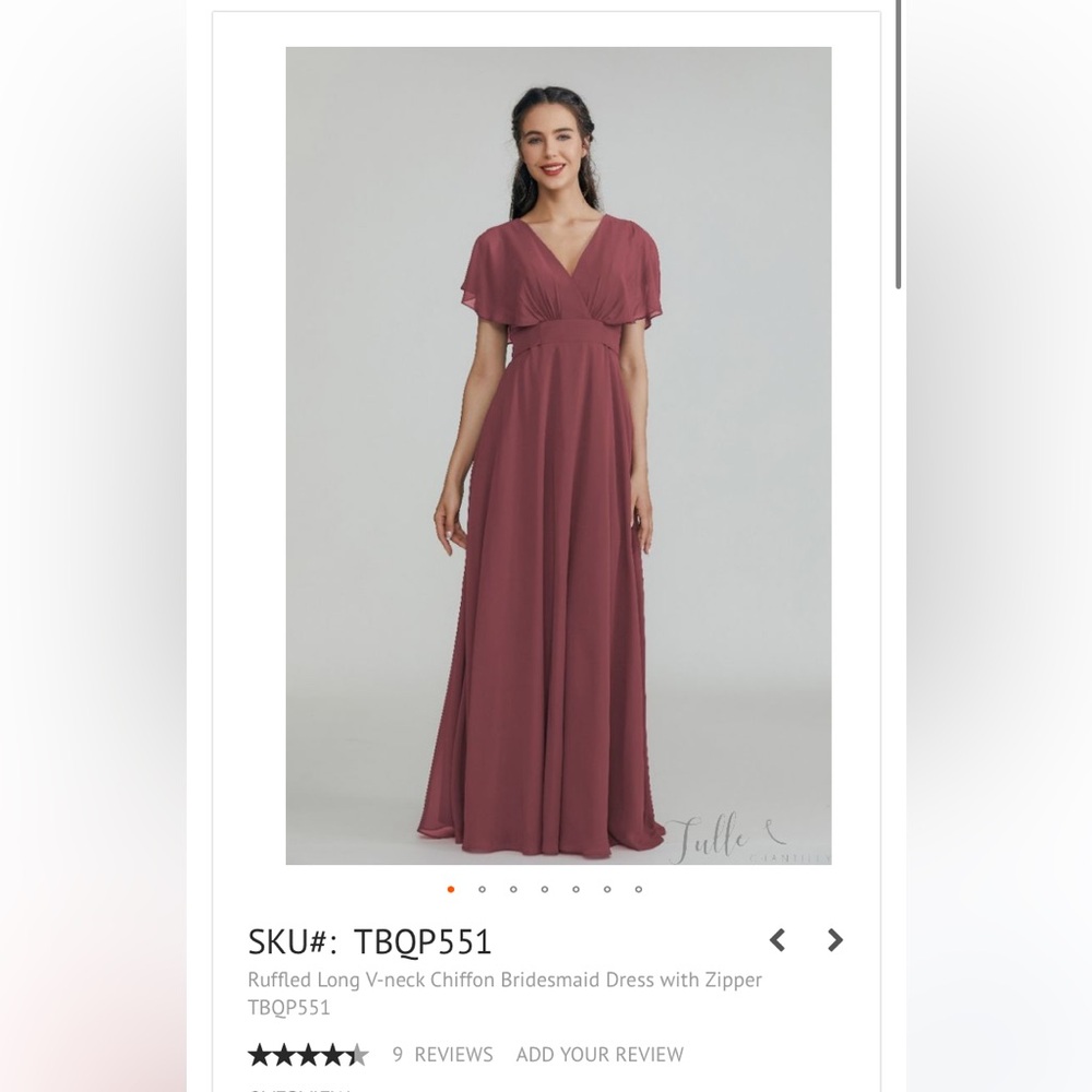 Tulle & Chantilly Bridesmaid Dress - Canyon Rose